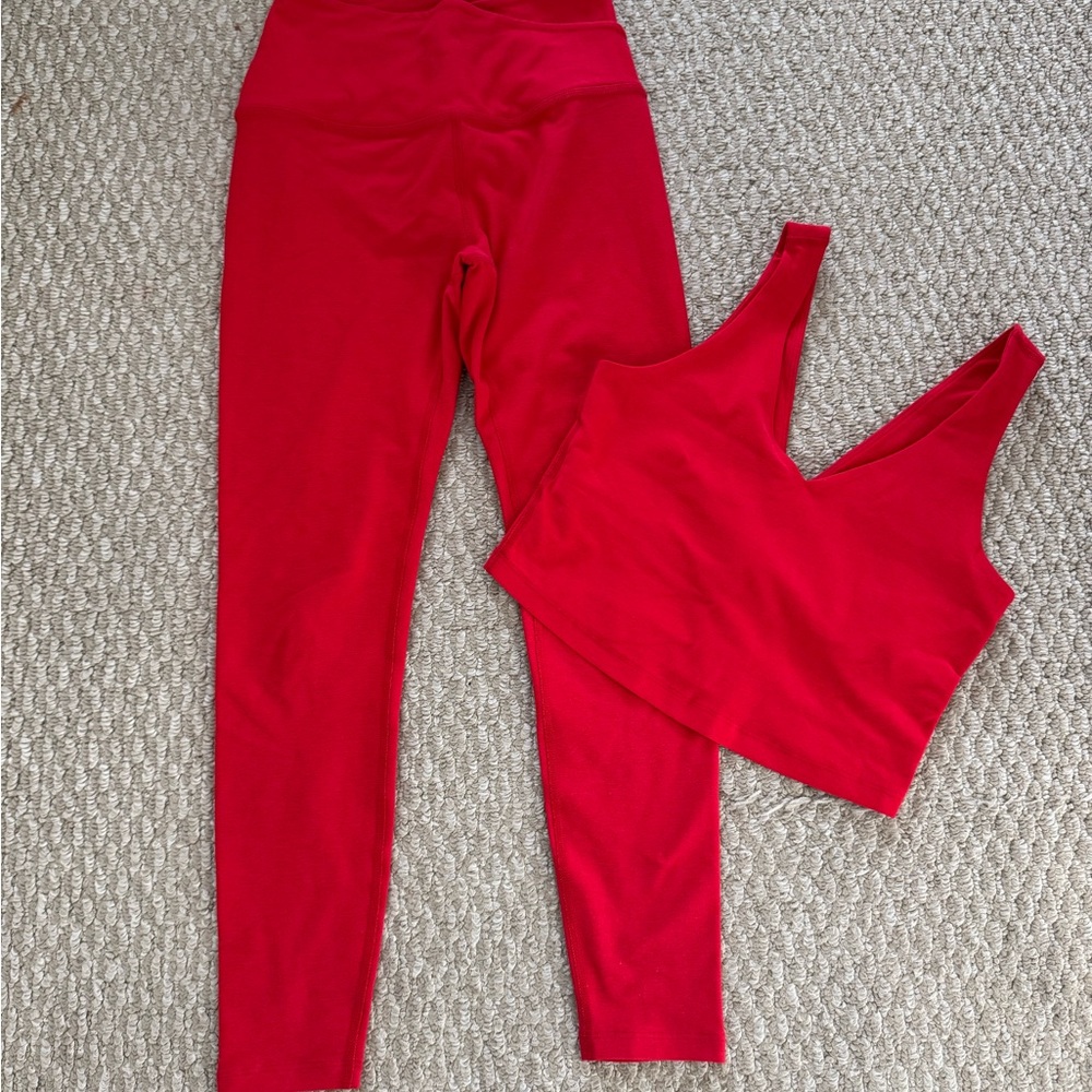 Beyond yoga Red Activewear Set